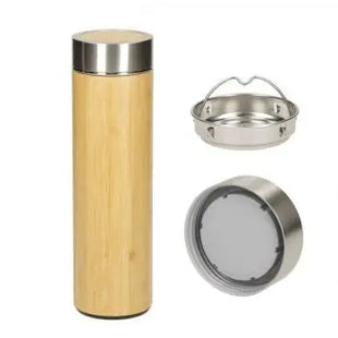 BAMBUS LARGE Vakuumflasche 450ml in Braun – Natürlich & Effektiv TK Gruppe® Grosshandel 