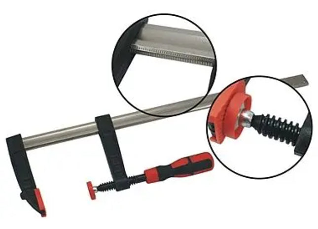 BASTLER-SCHRAUBZWINGLE 1200x120: Vielseitige DIY Schraubzwinge 1200x120 - Unverzichtbares Werkzeug für Heimwerker und Bastler TK Gruppe® Grosshandel 