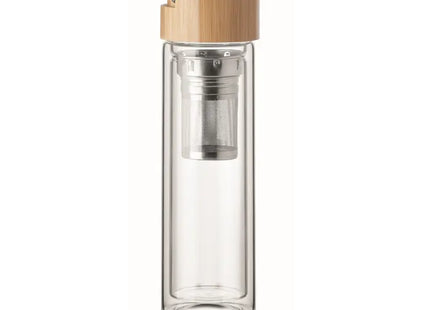 BATAMI Klare Glas-Trinkflasche, 400 ml, Hygienisch & Elegant TK Gruppe® Grosshandel 