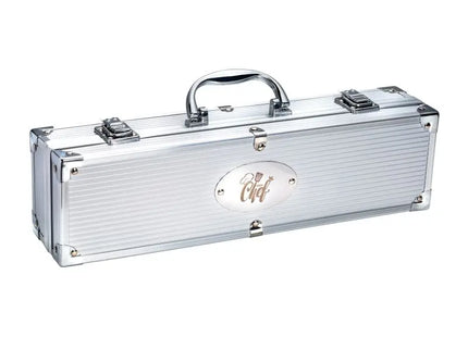 BBQ-Toolset RE98-SARAGOSSA - Premium Silber Grillzubehör TK Gruppe® Grosshandel 
