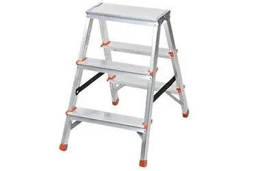 BEIDSEITIGE STUFENLEITER : Vielseitige Doppelseitige Stehleiter: Klappbare Multifunktions-Treppe für Zuhause und Professionelle Projekte TK Gruppe® Grosshandel 