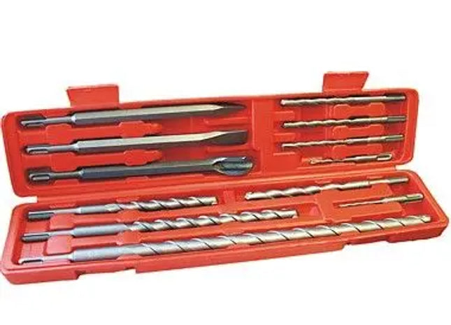 STEINBOHRER/BEITELSATZ : Hochwertiger Steinbohrer und Meißelsatz - Professionelles Werkzeugset für präzises Arbeiten an Mauerwerk TK Gruppe® Grosshandel 