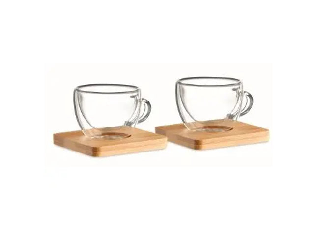 BELIZE Transparentes Espressoglas-Set: 2-teilige Eleganz TK Gruppe® Grosshandel