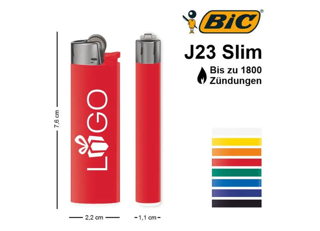 BIC J23 Slim Feuerzeug – Schlankes Design, zuverlässig, langlebig TK Gruppe® Grosshandel 