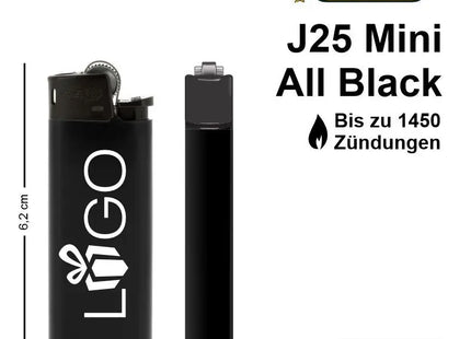 BIC J25 Mini All Black Feuerzeug – Kompakt, stilvoll, zuverlässig TK Gruppe® Grosshandel 