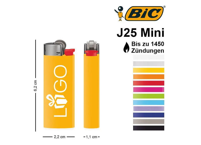 BIC J25 Mini Feuerzeug – Kompakt, langlebig, zuverlässig für den täglichen Gebrauch TK Gruppe® Grosshandel 