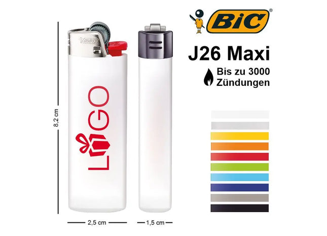 BIC J26 Maxi Feuerzeug – Groß, langlebig, zuverlässig für vielseitigen Einsatz TK Gruppe® Grosshandel 