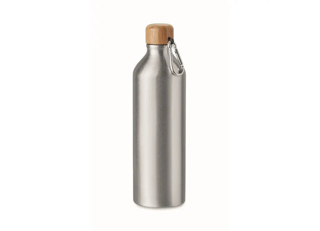 BIG AMEL Aluminium Trinkflasche 800ml in Mattsilber - Groß und Langlebig TK Gruppe® Grosshandel 