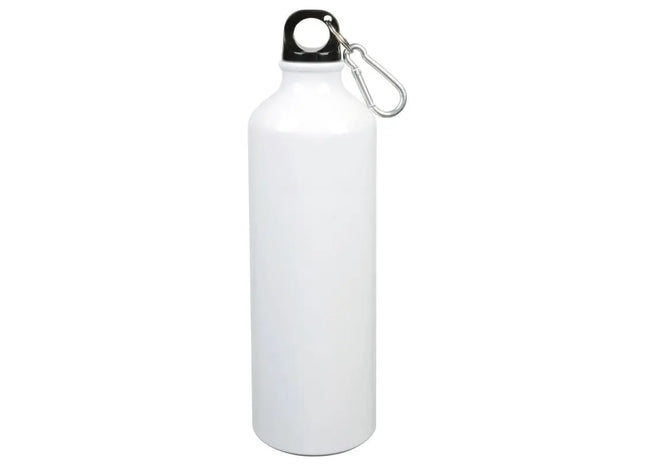 BIG TRANSIT Große Aluminium-Trinkflasche in Weiß - 750ml TK Gruppe® Grosshandel 