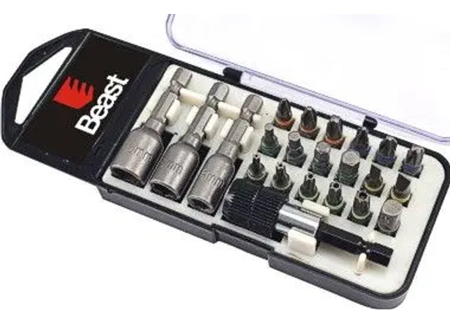 BITSATZ ;Hochwertiger Bit-Satz für Profis: Schraubendreher Set mit Ratsche, Kreuzschlitz, Torx und Sechskant - 100-teiliges Set mit Aufbewahrungskoffer TK Gruppe® Grosshandel 