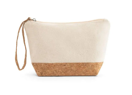 BLANCHETT Kulturtasche aus Baumwolle und Kork in Naturhell, 100 Zeichen TK Gruppe® Grosshandel 
