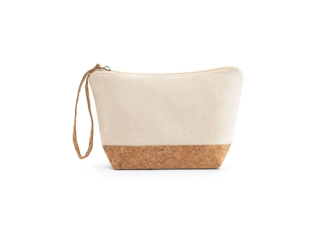 BLANCHETT Kulturtasche aus Baumwolle und Kork in Naturhell, 100 Zeichen TK Gruppe® Grosshandel 