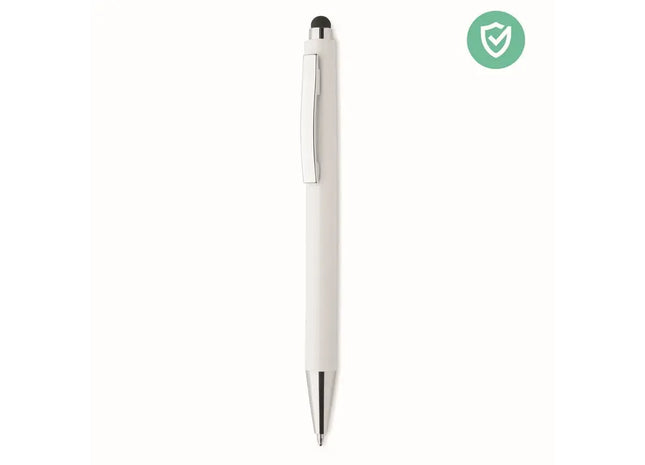 BLANQUITO CLEAN Antibakterieller Stift aus ABS in Weiß – Hygienisches Schreiben TK Gruppe® Grosshandel 