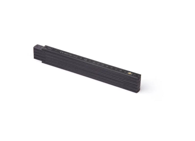 BLOCK 52 farbiger Holz-Zollstock - 2m - schwarz Präzise, langlebig und stilvoll TK Gruppe® Grosshandel 