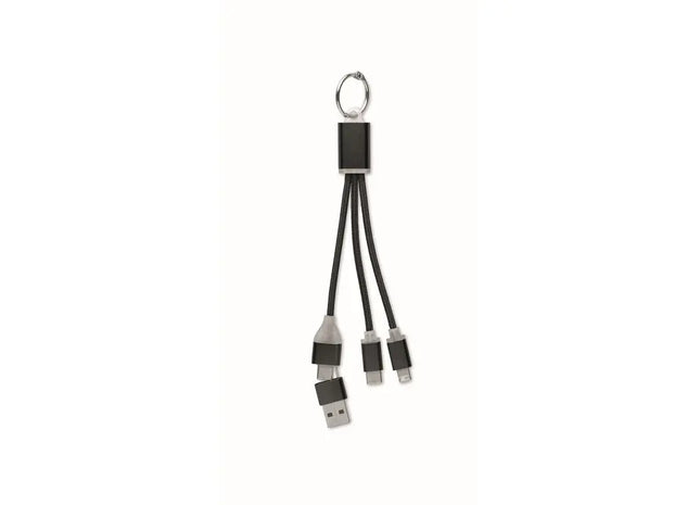BLUE 4-in-1 Typ-C Ladekabel - Tiefschwarz TK Gruppe® Grosshandel 