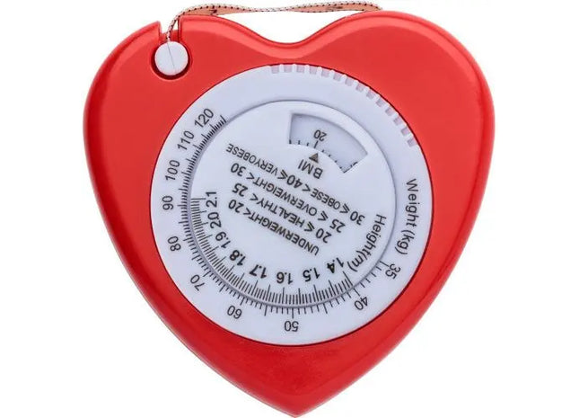 BMI Maßband Francine - rot: Präzises Körpermaßband für Fitness, Gesundheit & Abnehmen TK Gruppe® Grosshandel 