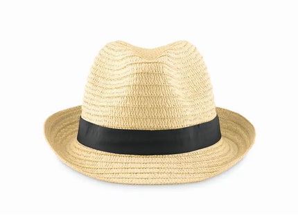 BOOGIE Papierstrohhut in Schwarz – Stilvoll & Luftig für den Sommer TK Gruppe® Grosshandel 