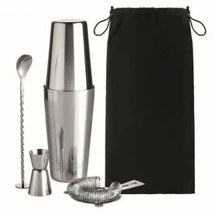 BOSTON 750 ml Cocktail-Set in Silber – Glänzend und Professionell TK Gruppe® Grosshandel 