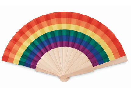 BOWFAN Regenbogenfächer - Mehrfarbige Handfächer für fröhliche Erfrischung TK Gruppe® Grosshandel 