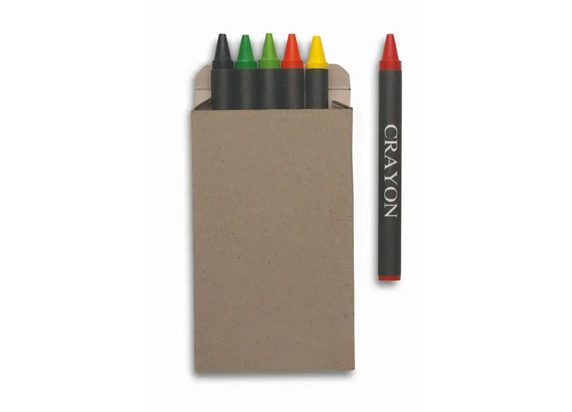 BRABO 6-teiliges Wachsmalkreide-Set - Bunte Kreidestifte für lebendige Kunstwerke und kreative Projekte TK Gruppe® Grosshandel 
