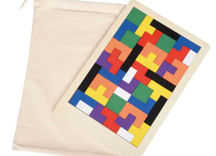 BRAIN TWISTER Buntes Holz-Puzzle - Herausforderndes Knobelspiel für alle Altersstufen TK Gruppe® Grosshandel 