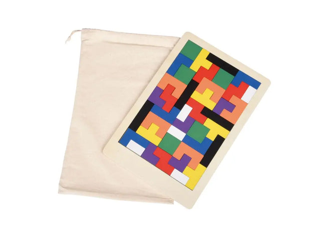 BRAIN TWISTER Buntes Holz-Puzzle - Herausforderndes Knobelspiel für alle Altersstufen TK Gruppe® Grosshandel 