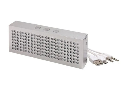 BRICK Kabelloser Lautsprecher Silber - Robustes Design, Exzellenter Klang TK Gruppe® Grosshandel 