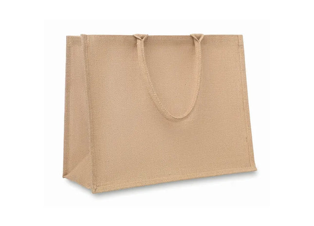 BRICK LANE Beige Jute-Shopper – Ökologisch & Stilvoll für den Alltag TK Gruppe® Grosshandel 