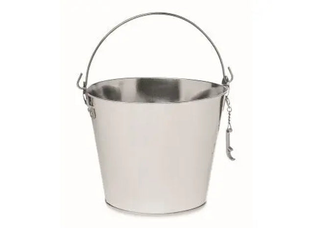 BUCKY Metalleimer 4L in Mattsilber - Vielseitig & Robust TK Gruppe® Grosshandel 