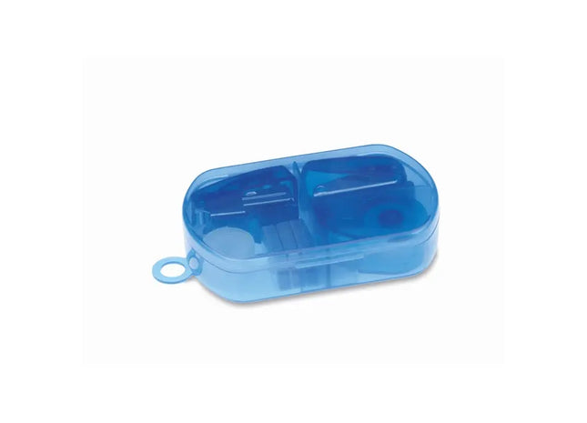 BUROBOX Büroset in Box - Transparent Blau, Praktisch & Elegant TK Gruppe® Grosshandel 