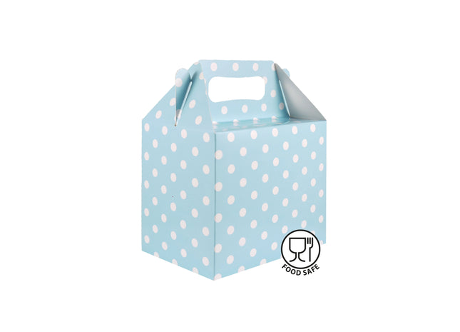 Babyblaue Lunchbox mit Polka-Punkten, 14L x 9,5W x 12H, Bpa-Frei, Tragbar, Für Kinder TK Gruppe® Grosshandel 