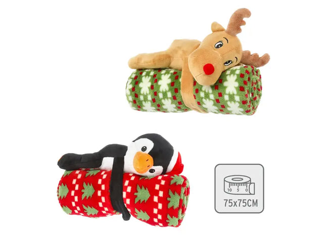 Babydecke & Kuscheltier Set, Zart & Weich, ca. 75x75 cm TK Gruppe® Grosshandel 