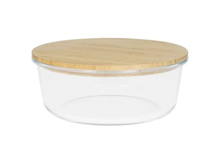 Balance Round Glass Box 17x7 cm - Transparent with Brown Accents, Stylish and Durable TK Gruppe® Grosshandel 