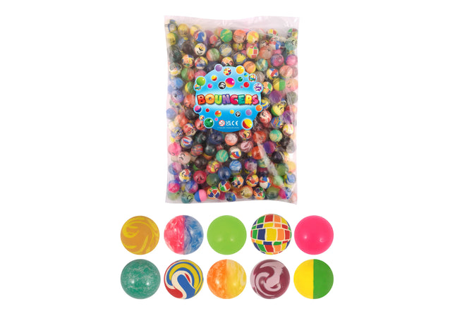 Balljet 2,5 cm – 10 verschiedene Farben, kleines Sprungball-Set für Kinder TK Gruppe® Grosshandel 