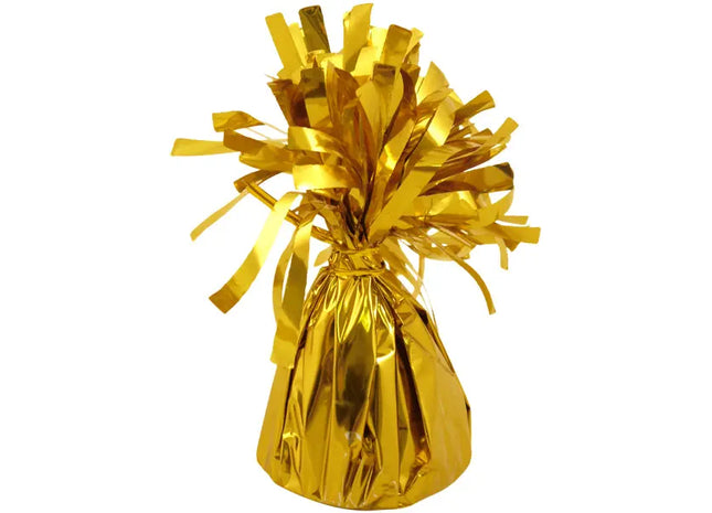Ballongewicht 160g in Goldfolie - Stabiler Ballonhalter für Partys & Feiern TK Gruppe® Grosshandel 