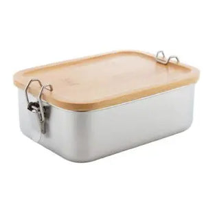 Bambento Lunchbox in Silber & Natur – Elegant, Umweltfreundlich & Vielseitig TK Gruppe® Grosshandel 