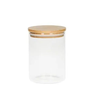 Bamboo Glasbehälter 0,65 l – Transparent & Umweltfreundlich TK Gruppe® Grosshandel 