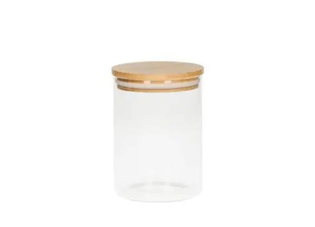 Bamboo Glasbehälter 0,65 l – Transparent & Umweltfreundlich TK Gruppe® Grosshandel 