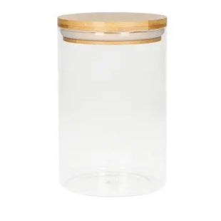 Bamboo Glasbehälter 1,6 l – Groß, Klar & Ökologisch TK Gruppe® Grosshandel 