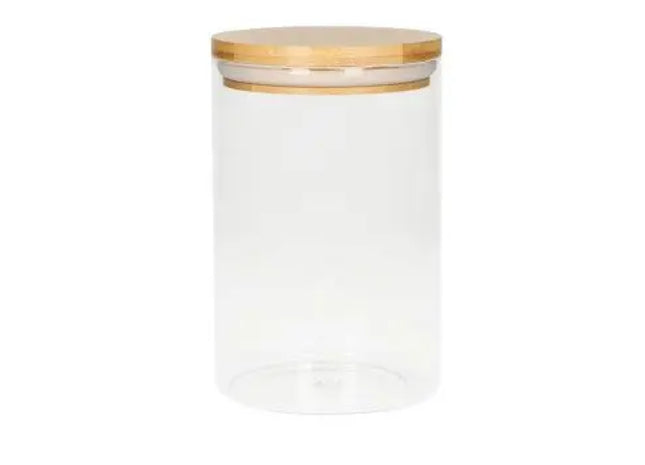 Bamboo Glasbehälter 1,6 l – Groß, Klar & Ökologisch TK Gruppe® Grosshandel 
