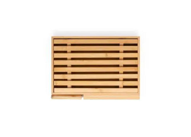 Bambus Brotbrett Set - Praktisches Set mit Schneidebrett und Edelstahlmesser für stilvolles Servieren TK Gruppe® Grosshandel 