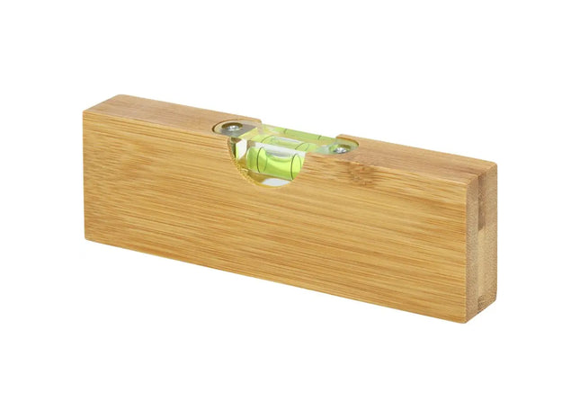 Bambus Flush Wasserwaage mit Flaschenöffner - Naturfarben & Multifunktional, 100 Zeichen TK Gruppe® Grosshandel 