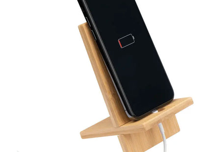 Bambus Handyhalter - Öko-Freundlich, Beige TK Gruppe® Grosshandel 