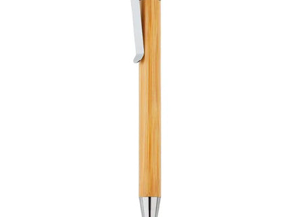 Bambus Kugelschreiber - Brauner und Silberner Stift, Nachhaltiges Schreibgerät TK Gruppe® Grosshandel 