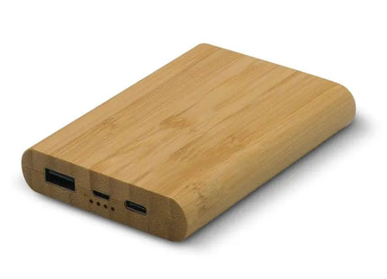 Bambus Powerbank 5.000mAh - Holz, nachhaltiger tragbarer Akku, umweltfreundliche Ladestation TK Gruppe® Grosshandel 