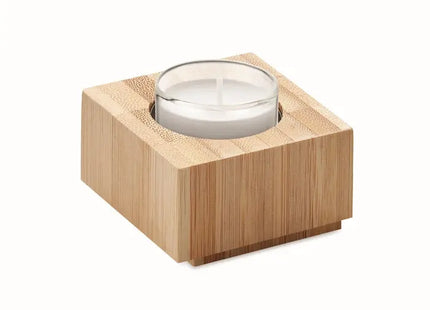Bambus Teelichthalter LUXOR - Holz: Natürliche Eleganz für stimmungsvolle Beleuchtung TK Gruppe® Grosshandel 