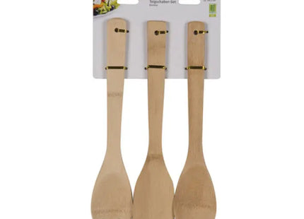 Bambus Teigschaber Set 3 Stück - Essentielle Werkzeuge zum Backen und Herstellen von Gebäck TK Gruppe® Grosshandel 