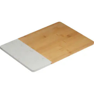 Bambus- und Marmor-Schneidebrett - Stilvolles und funktionales Accessoire für Ihre Küche in strahlendem Weiß TK Gruppe® Grosshandel 