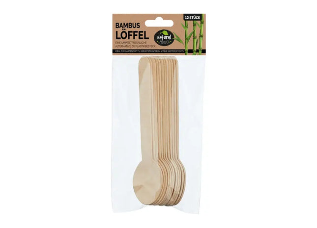 Bambuslöffel, 12er Set, ca. 16cm – Nachhaltige Küchenhelf TK Gruppe® Grosshandel 