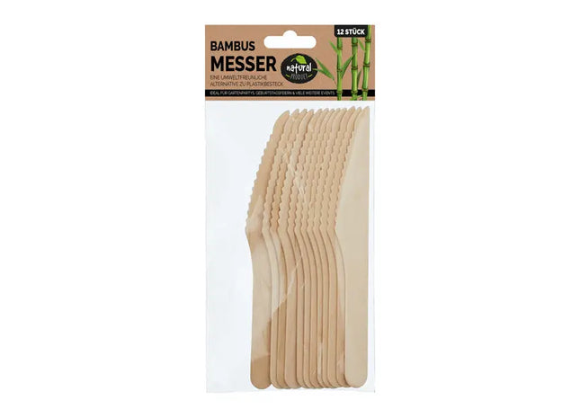 Bambusmesser, 12er Set, ca. 16cm – Nachhaltiges Besteckset TK Gruppe® Grosshandel 